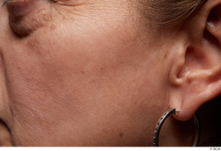 Face Cheek Ear Skin Woman Slim Wrinkles Studio photo references